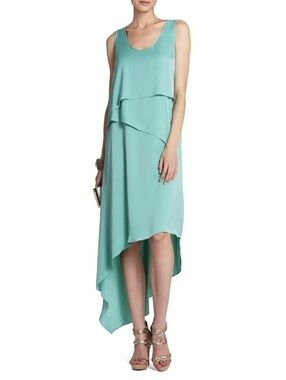 BCBGMaxAzria Aqua Layered High-Low Sleeveless Dress